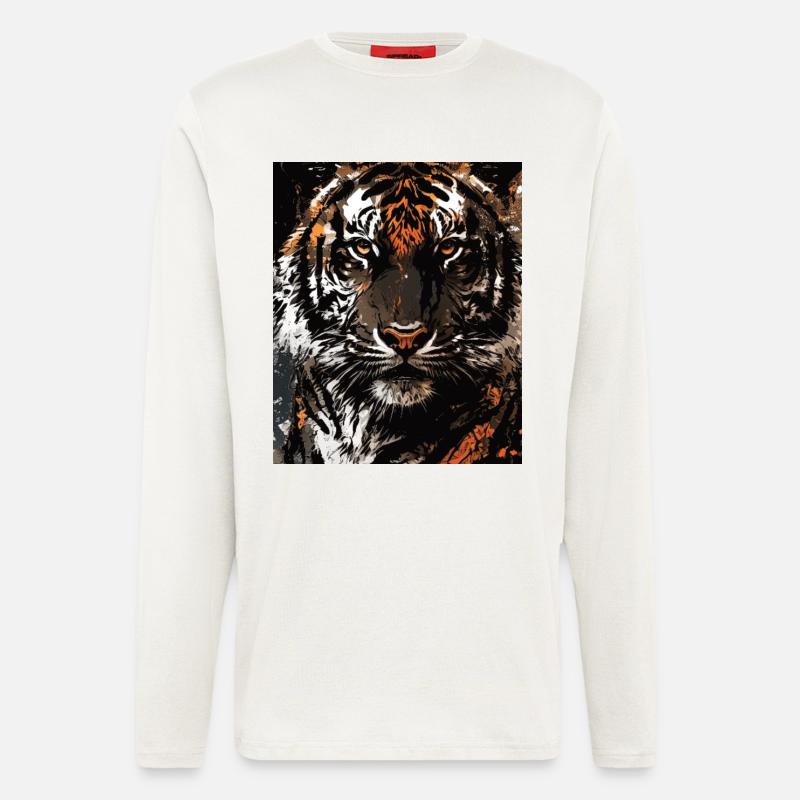 Tiger Prism Fire Picture - Longsleeve - made by SPREAD  - OFF WHITE