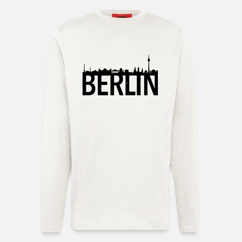 Berlin Skyline - Langarmshirt - made by SPREAD  - OFF WHITE