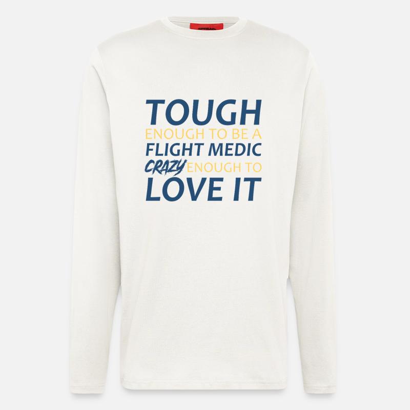 Flight Paramedic Crazy Luftrettung - Langarmshirt - made by SPREAD  - OFF WHITE