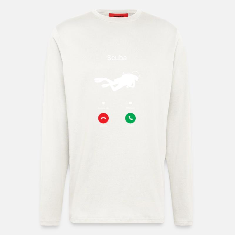 Scuba ruft! - Langarmshirt - made by SPREAD  - OFF WHITE