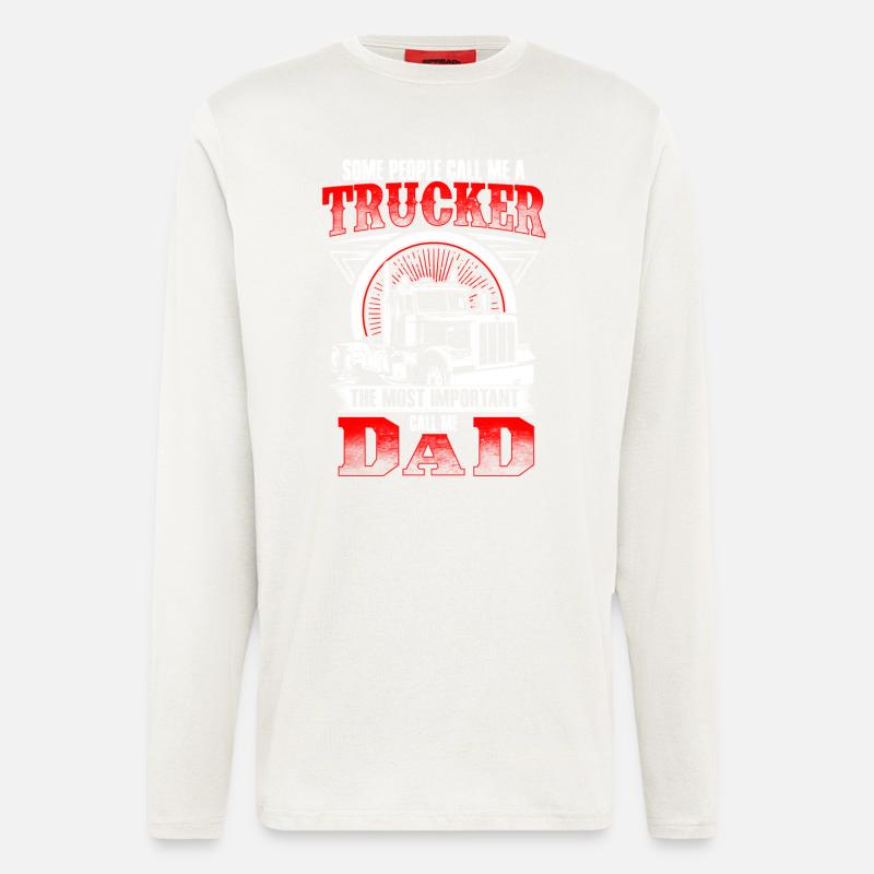 Trucker Dad - EN - Longsleeve - made by SPREAD  - OFF WHITE