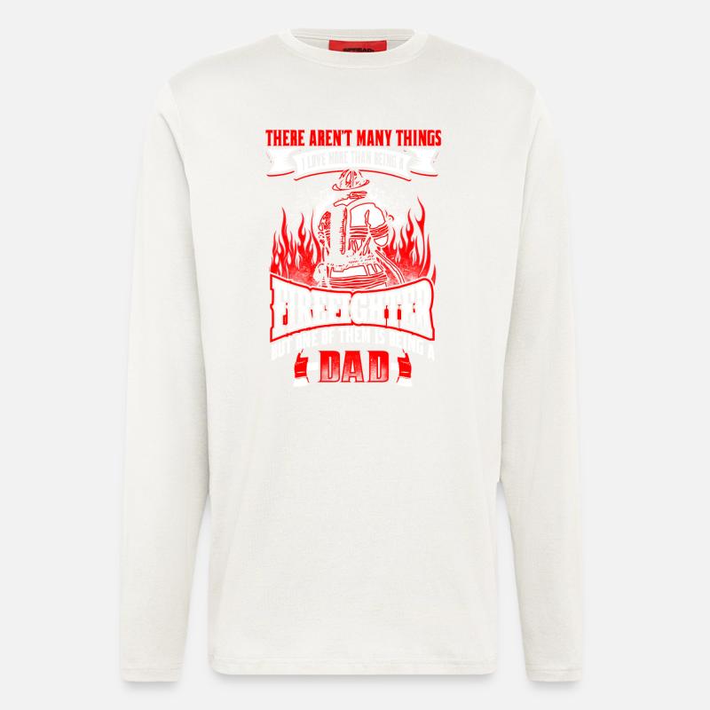 Firefighter Dad - EN - Longsleeve - made by SPREAD  - OFF WHITE