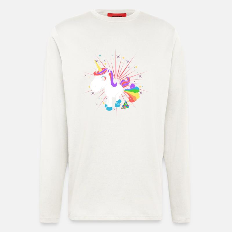 Pupsendes Einhorn - Langarmshirt - made by SPREAD  - OFF WHITE