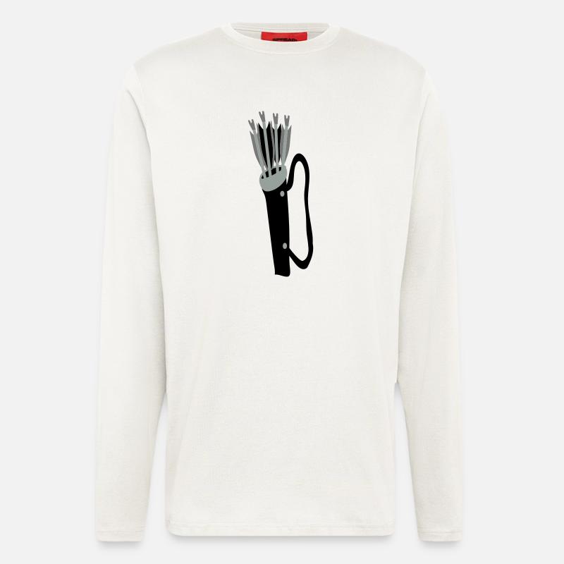 Pfeilenköcher Bogenschiessen fletcher's pride by - Langarmshirt - made by SPREAD  - OFF WHITE