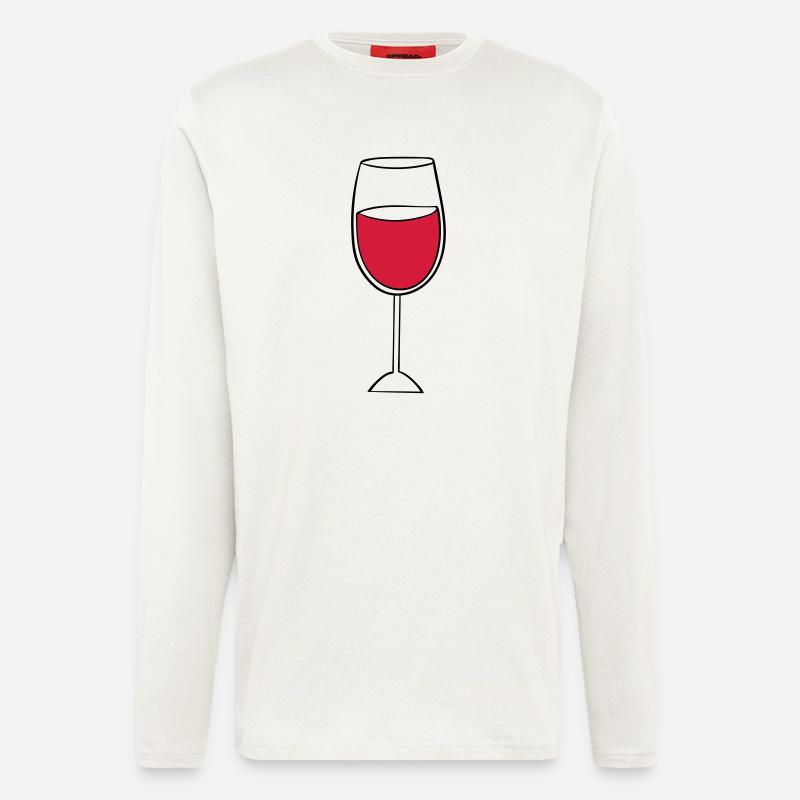 weinglas - Langarmshirt - made by SPREAD  - OFF WHITE
