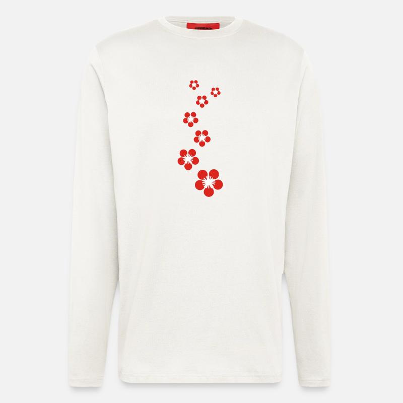 kirschblüten - Langarmshirt - made by SPREAD  - OFF WHITE