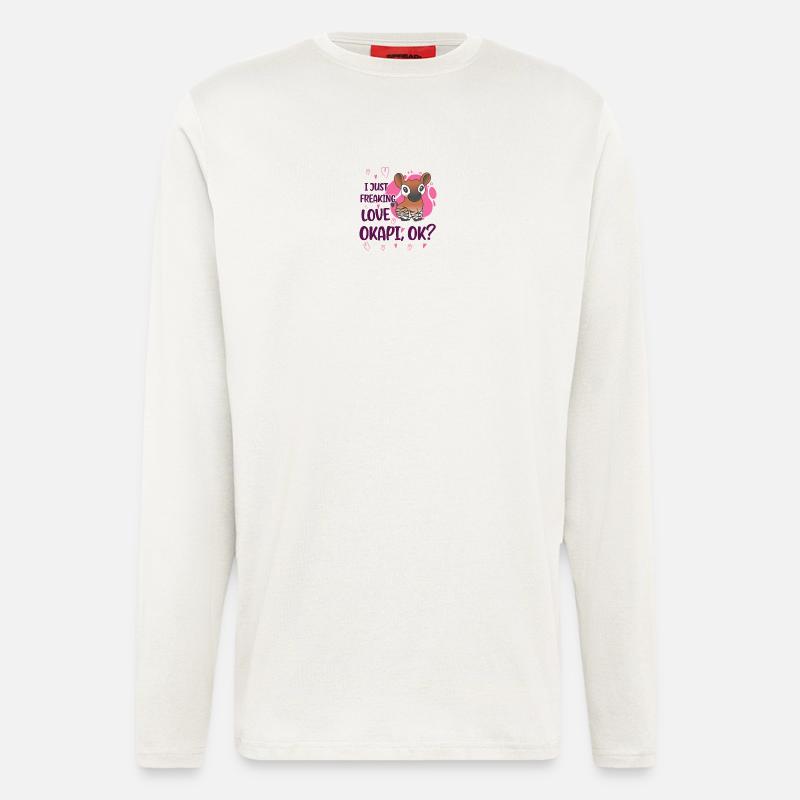 Ich liebe Okapi - Langarmshirt - made by SPREAD  - OFF WHITE