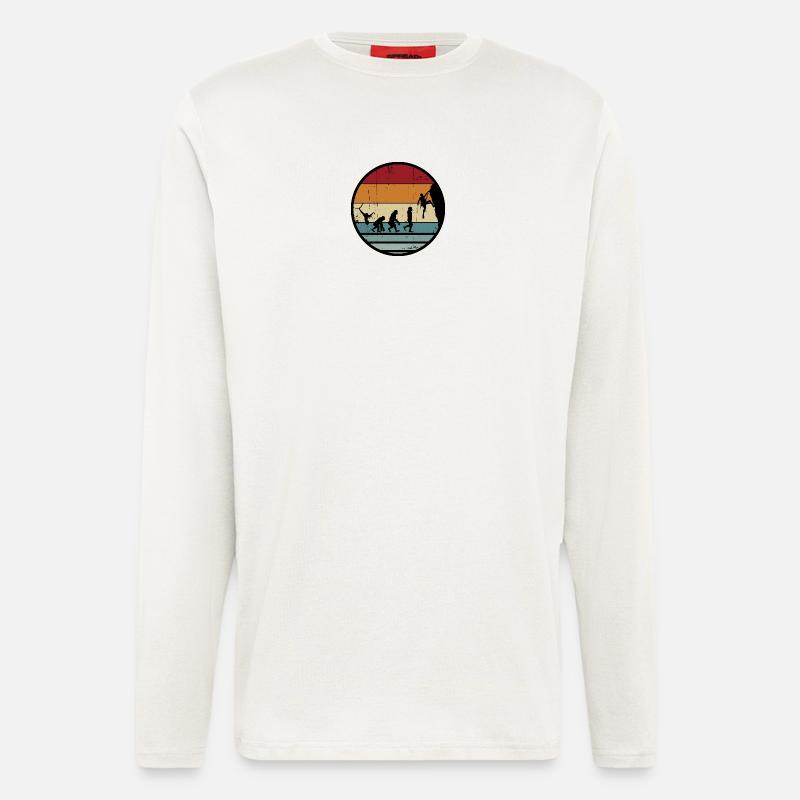 Evolution Climber Retro Circle - Longsleeve - made by SPREAD  - OFF WHITE