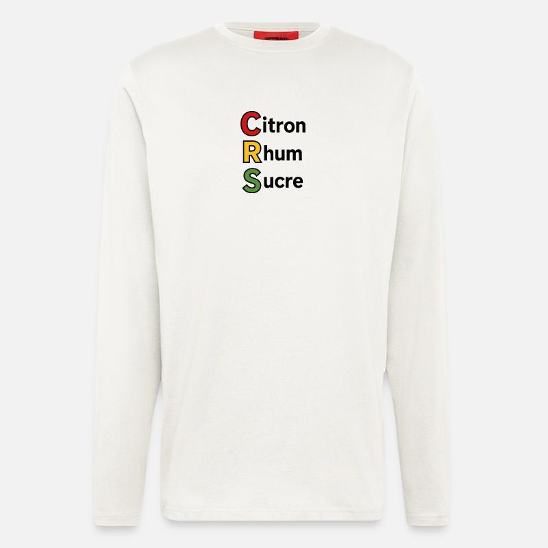 Zitrone, Rum, Zucker - Langarmshirt - made by SPREAD - OFF WHITE