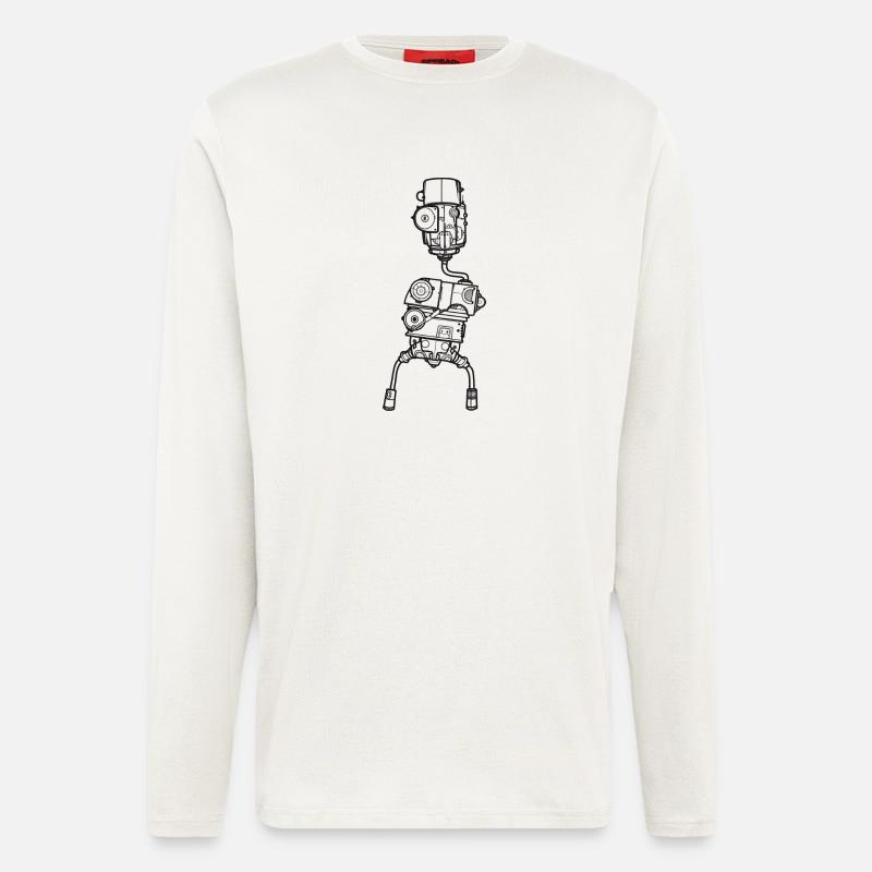 Dancing Wankelbot 83 - Langarmshirt - made by SPREAD  - OFF WHITE