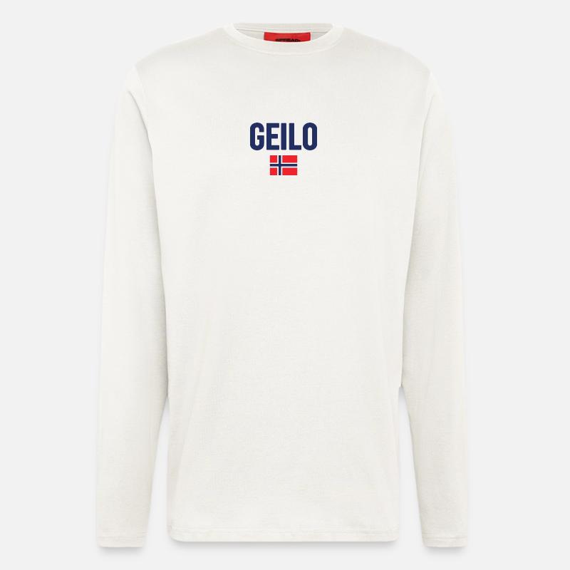 Gelo Norwegian Flagge Design - Langarmshirt - made by SPREAD  - OFF WHITE