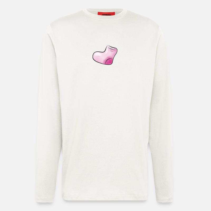 rosa Söckchen - Langarmshirt - made by SPREAD - OFF WHITE