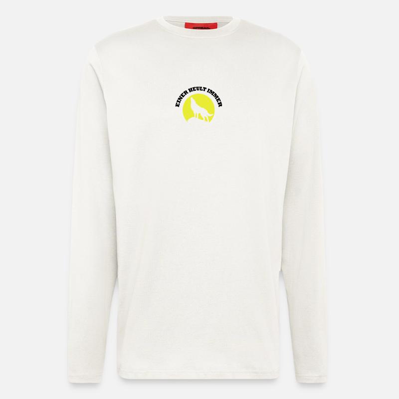 moon wolf_einer_heult_immer - Longsleeve - made by SPREAD  - OFF WHITE