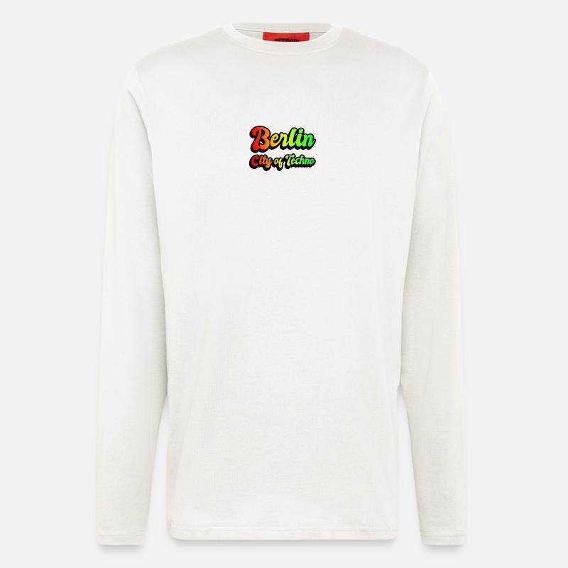 Berlin Stadt des Technos Regenbogen - Langarmshirt - made by SPREAD  - OFF WHITE