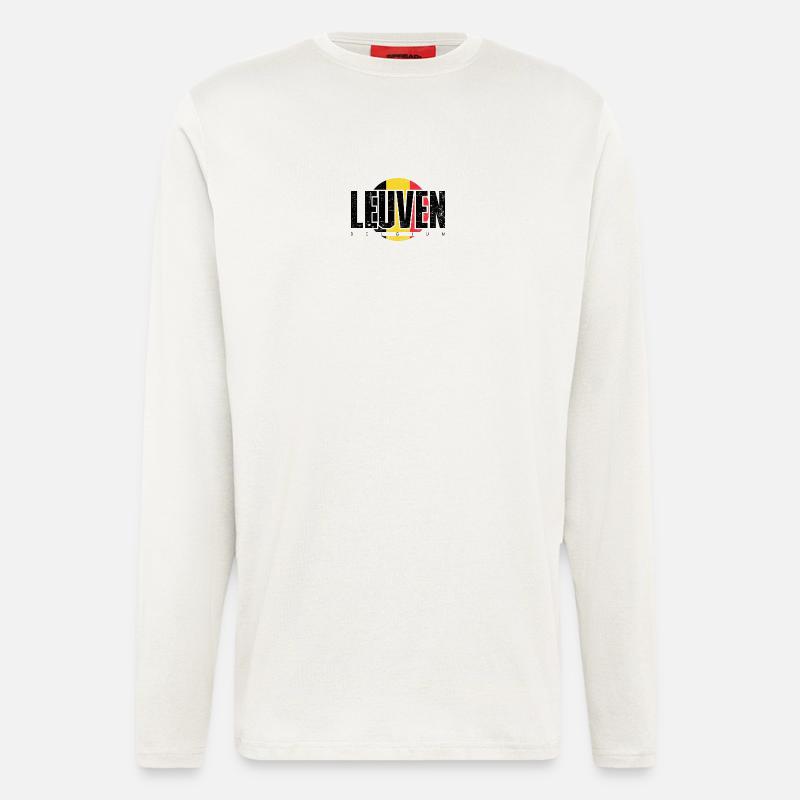 Liebe Geometrisches Monogramm - Langarmshirt - made by SPREAD  - OFF WHITE