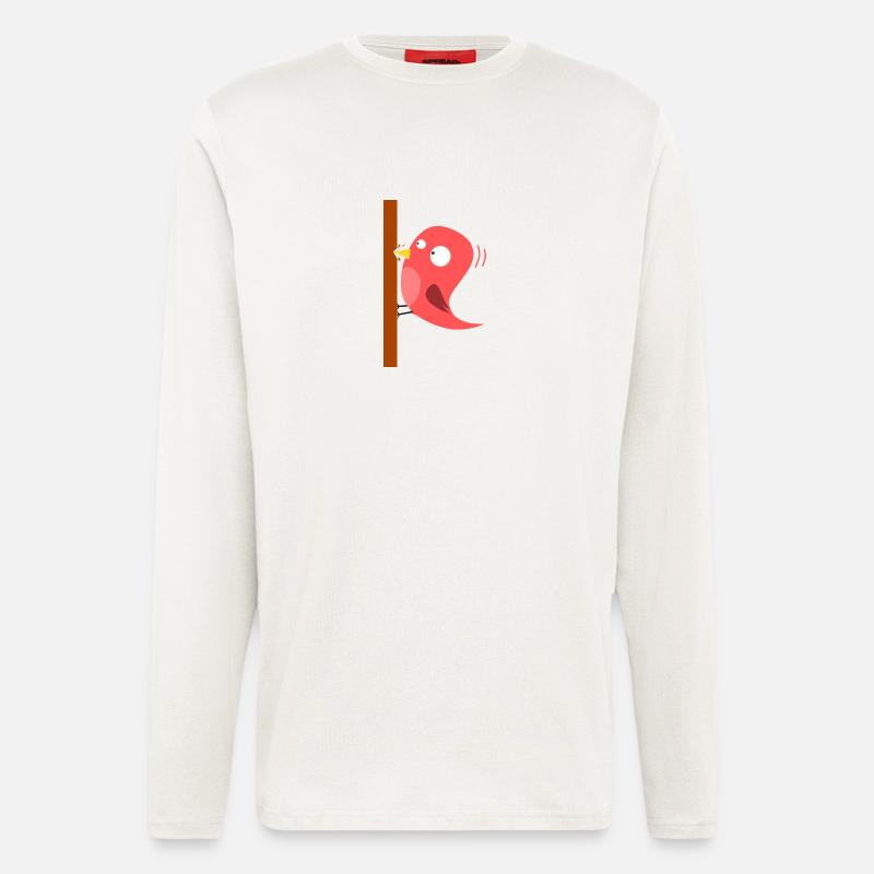 Specht Comic - Langarmshirt - made by SPREAD  - OFF WHITE