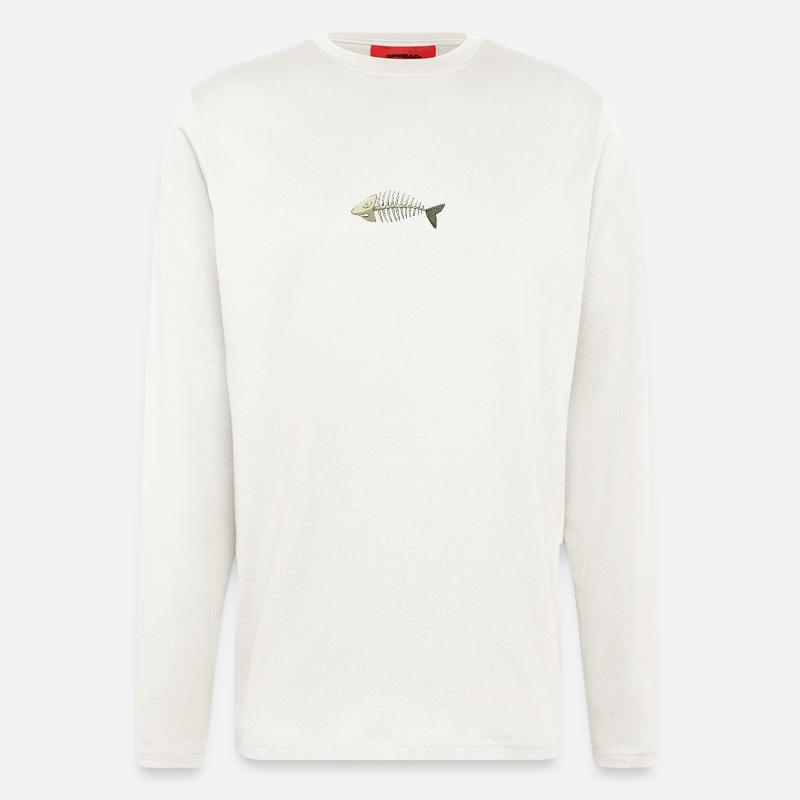 fish bone - Longsleeve - made by SPREAD  - OFF WHITE