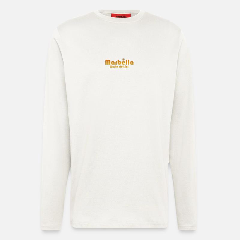 Marbella Costa del Sol-Sunburst Text - Langarmshirt - made by SPREAD  - OFF WHITE