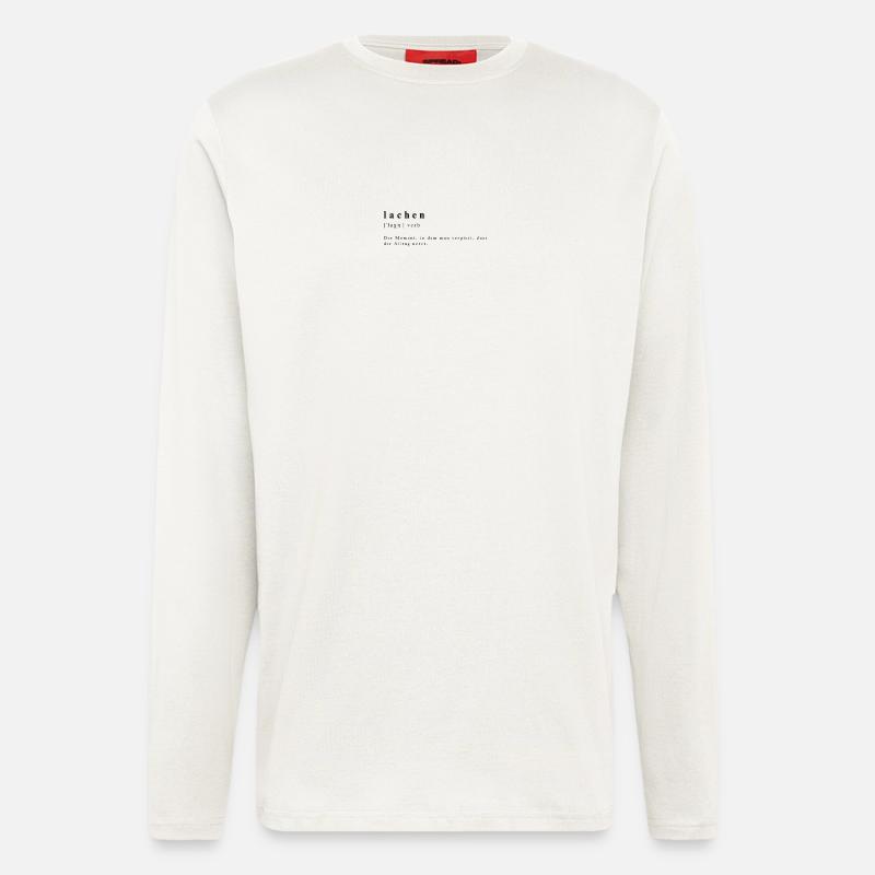 Lachen - Verb - Definition - Lautschrift - Langarmshirt - made by SPREAD  - OFF WHITE