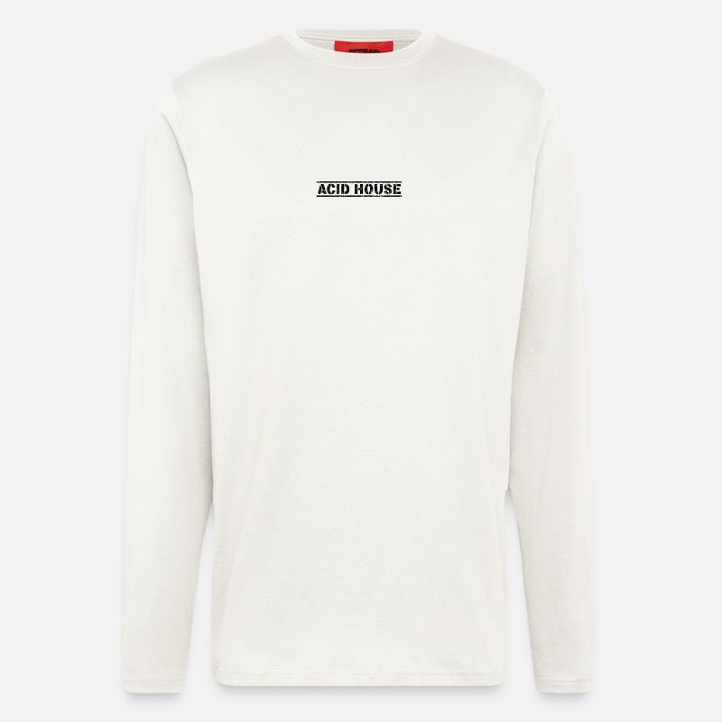 Acid House - Manches longues bio décontracté fabriqué en UE - OFF WHITE