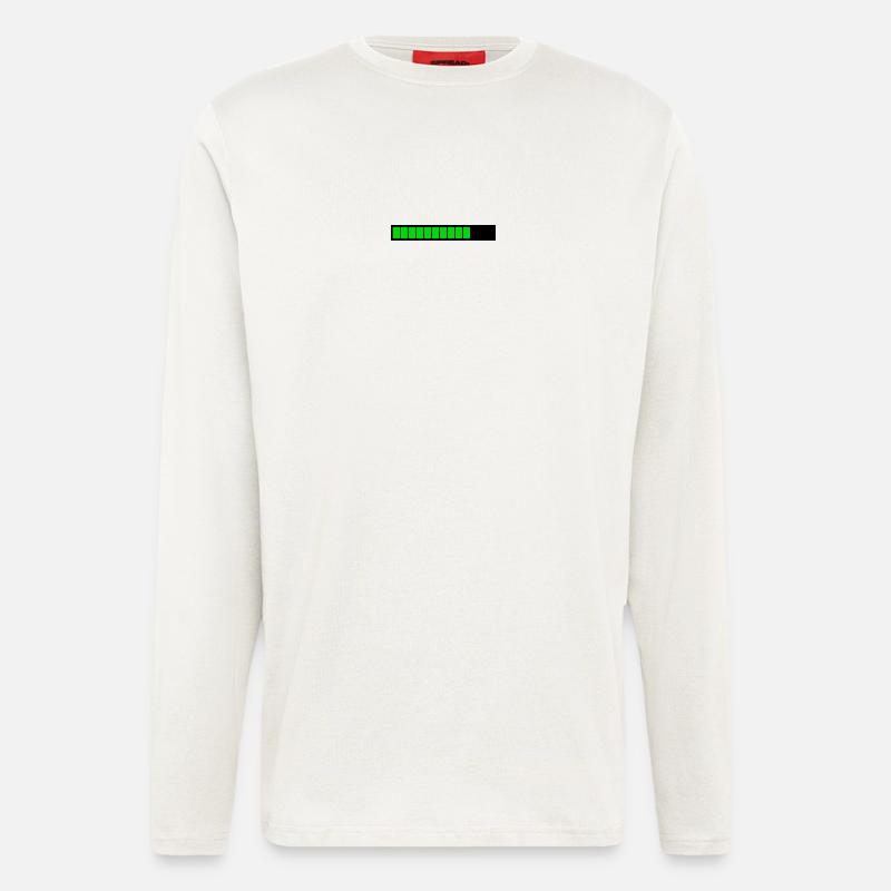 Rectangle loading bar Black Green (75%) - Longsleeve - made by SPREAD  - OFF WHITE