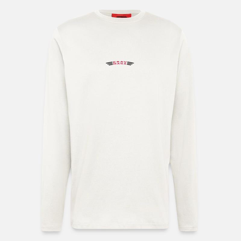 KRAVMAGA curved - Langarmshirt - made by SPREAD - OFF WHITE
