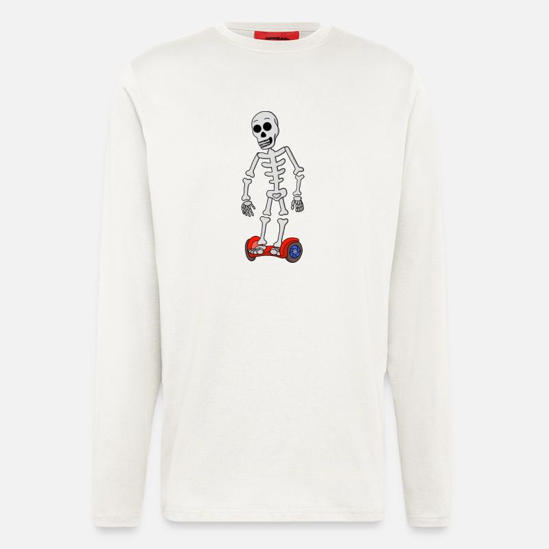Gruselige Schwebeknochen - Langarmshirt - made by SPREAD  - OFF WHITE