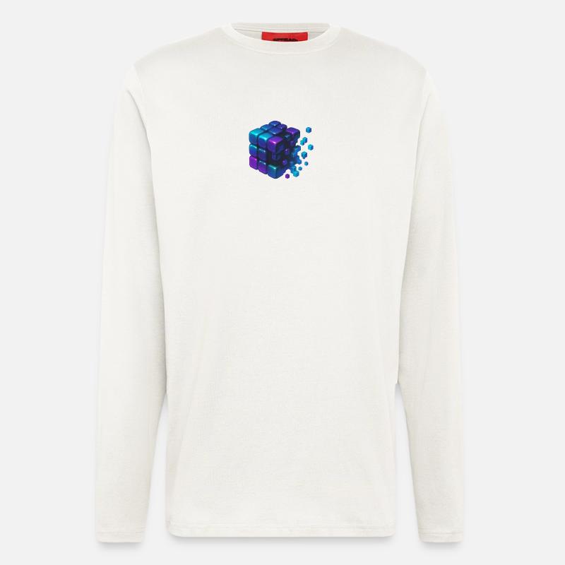 Digital Cube Explosion - Langarmshirt - made by SPREAD  - OFF WHITE