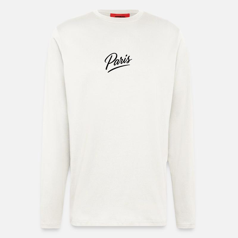 Pariser Script-Schriftzug - Langarmshirt - made by SPREAD  - OFF WHITE