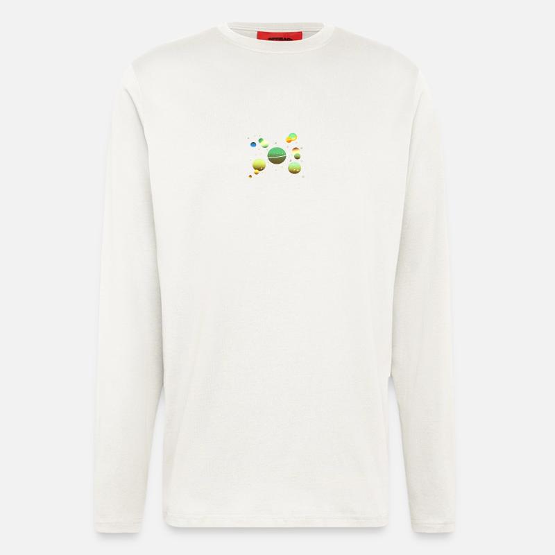 Space Galaxy Planet Stars - Longsleeve - made by SPREAD  - OFF WHITE