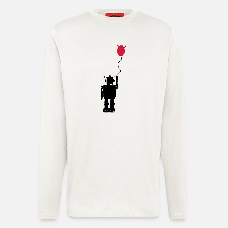 Roboterluftballon Hinten - Langarmshirt - made by SPREAD  - OFF WHITE