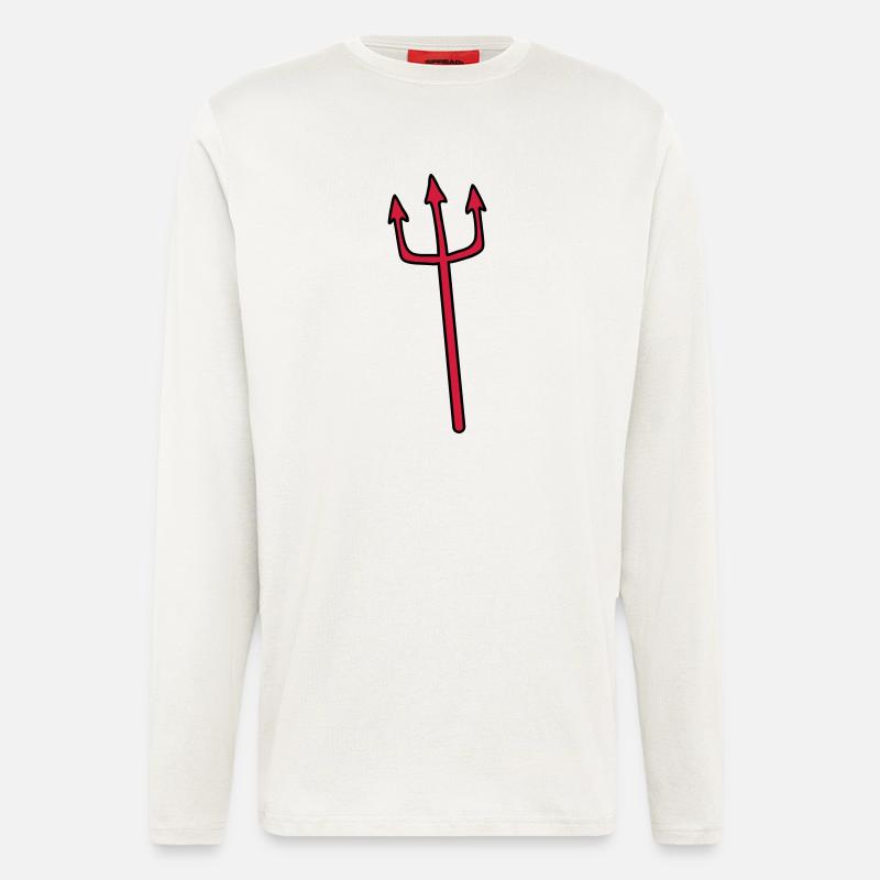 Devil Trident weapon lancing - Longsleeve - made by SPREAD  - OFF WHITE