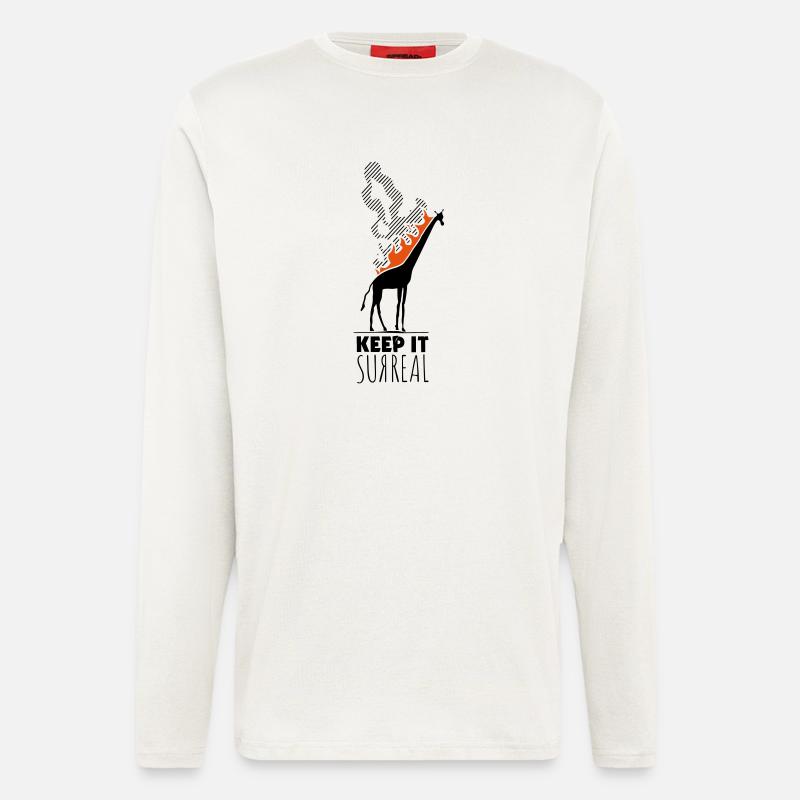 Keep It Surreal Giraffe Flames - Longsleeve - made by SPREAD  - OFF WHITE