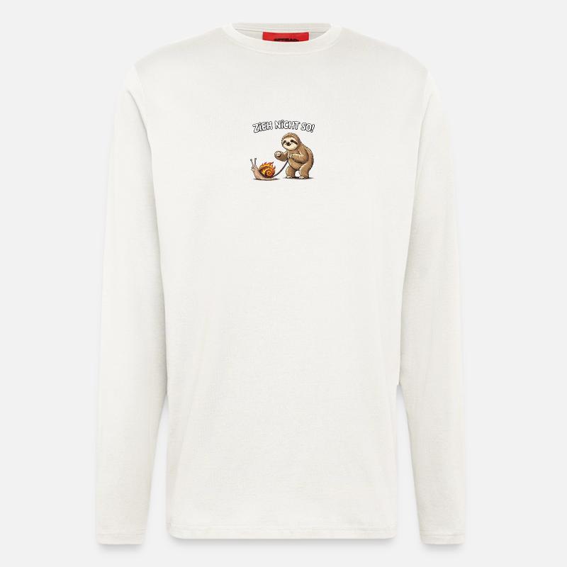 Lazy buddy pulls snail - Longsleeve - made by SPREAD  - OFF WHITE
