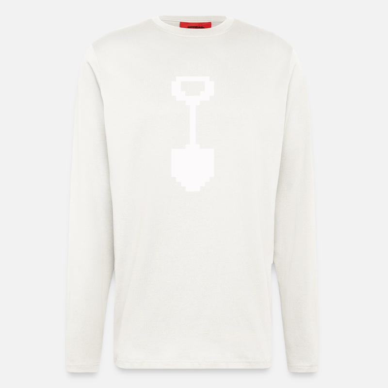 schaufel pixel - Langarmshirt - made by SPREAD  - OFF WHITE