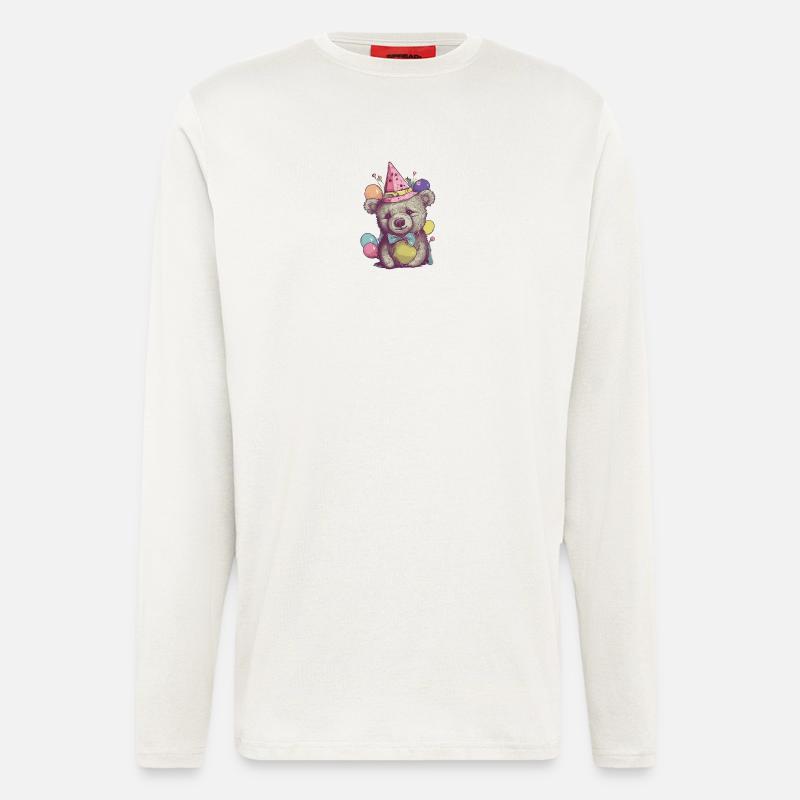 Party-Bär - Langarmshirt - made by SPREAD  - OFF WHITE