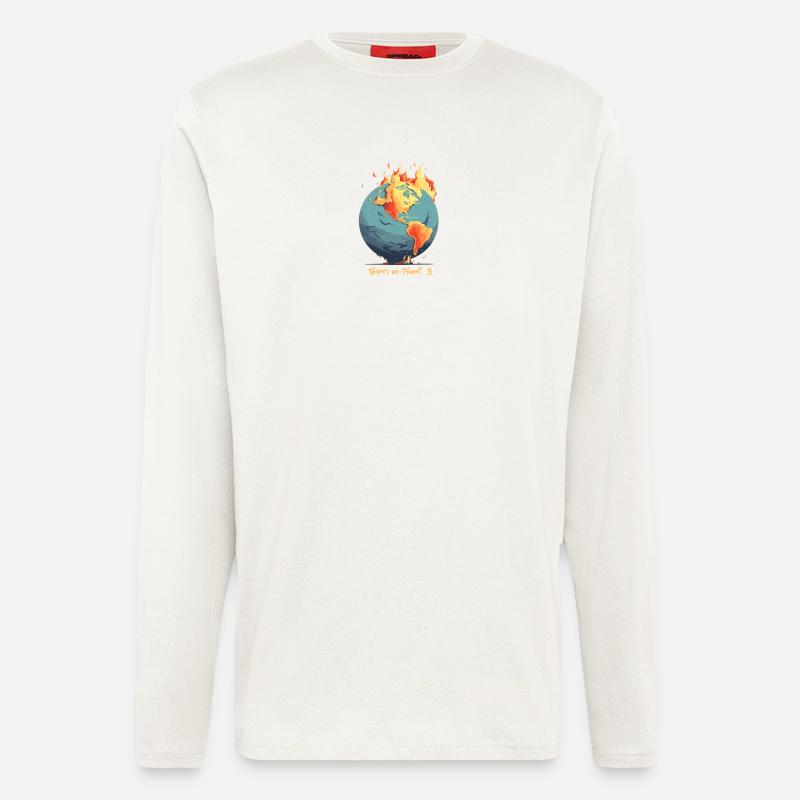 Die Welt Brennt - Langarmshirt - made by SPREAD  - OFF WHITE