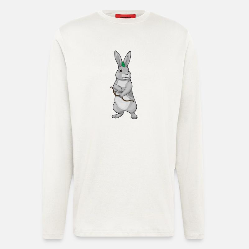 Hase Bogenschütze Bogen - Langarmshirt - made by SPREAD  - OFF WHITE