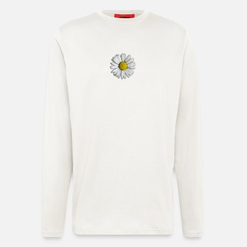 Gänseblümchen - Blume - Langarmshirt - made by SPREAD  - OFF WHITE