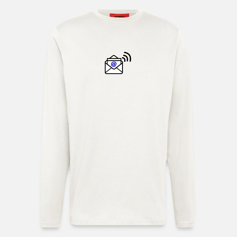Logo E-Mail - Langarmshirt - made by SPREAD  - OFF WHITE