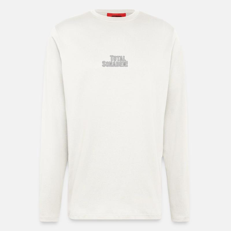 Total Schaden! Distressed Text - Langarmshirt - made by SPREAD  - OFF WHITE