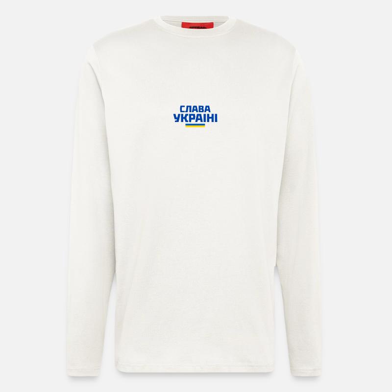Slava ukraini - Langarmshirt - made by SPREAD  - OFF WHITE