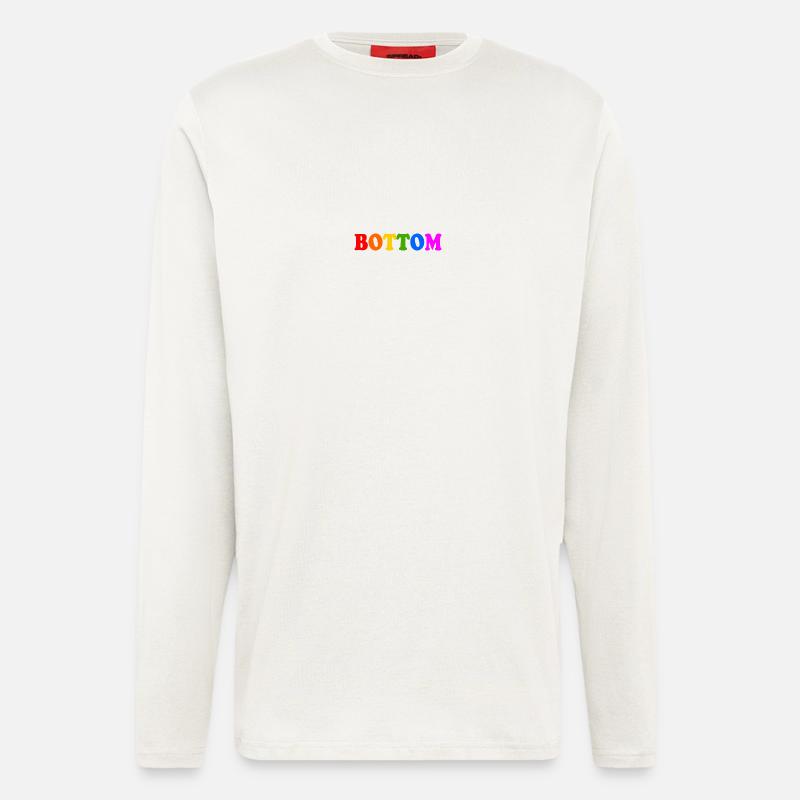 Bottom - Manches longues bio décontracté fabriqué en UE - OFF WHITE