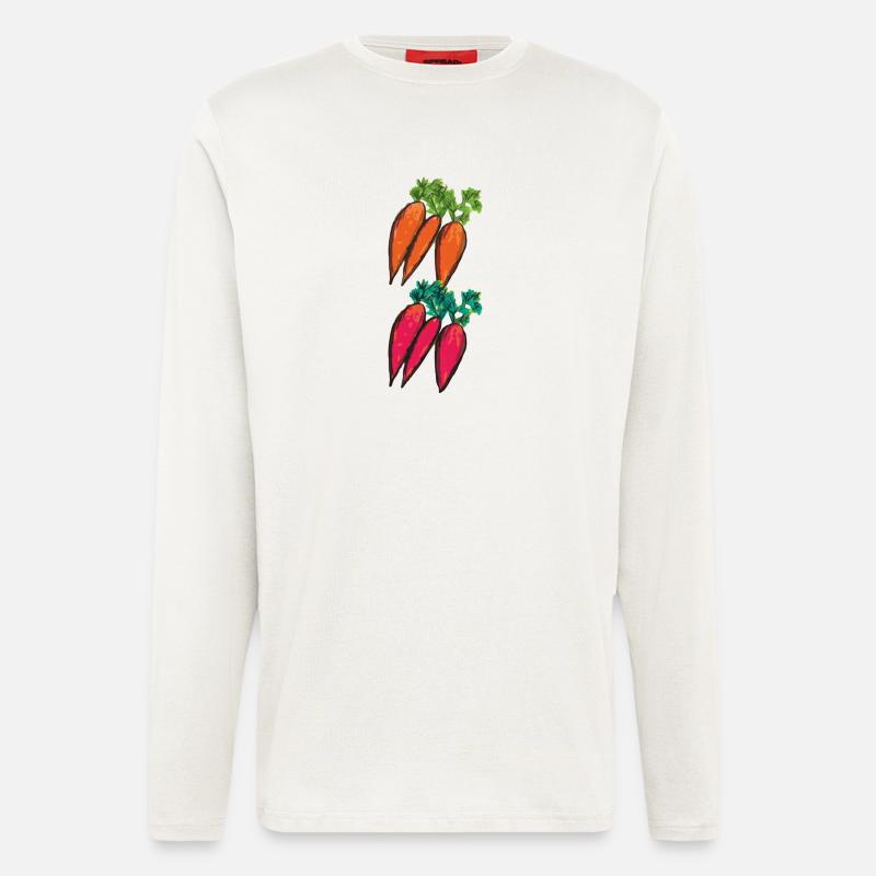 karotten sorten - Langarmshirt - made by SPREAD  - OFF WHITE