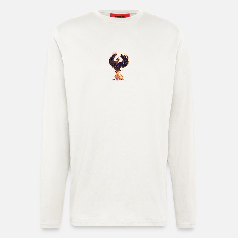 Fire phoenix in flames - Longsleeve - made by SPREAD  - OFF WHITE