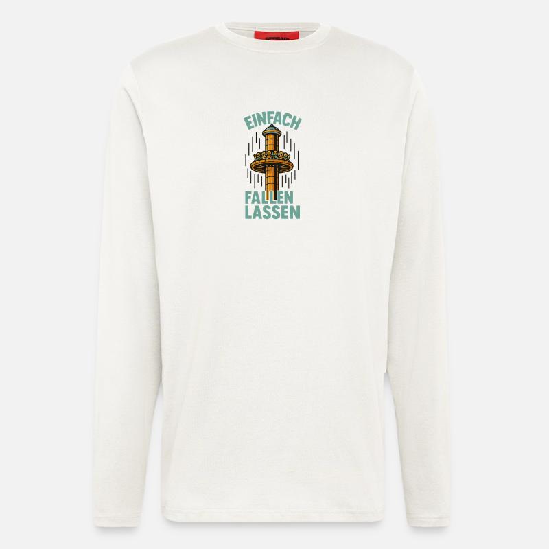 Fallen Lassen Drop Tower Freefall - Langarmshirt - made by SPREAD  - OFF WHITE
