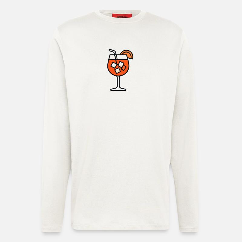 Party Spritz Glas Geschenkidee - Langarmshirt - made by SPREAD  - OFF WHITE