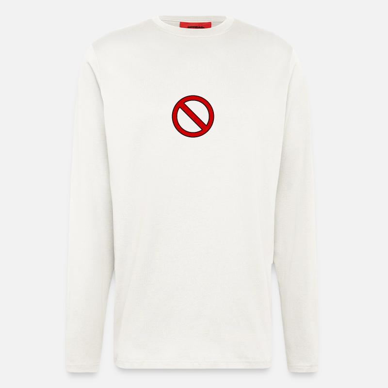Prohibited signboard gift idea - Longsleeve - made by SPREAD  - OFF WHITE