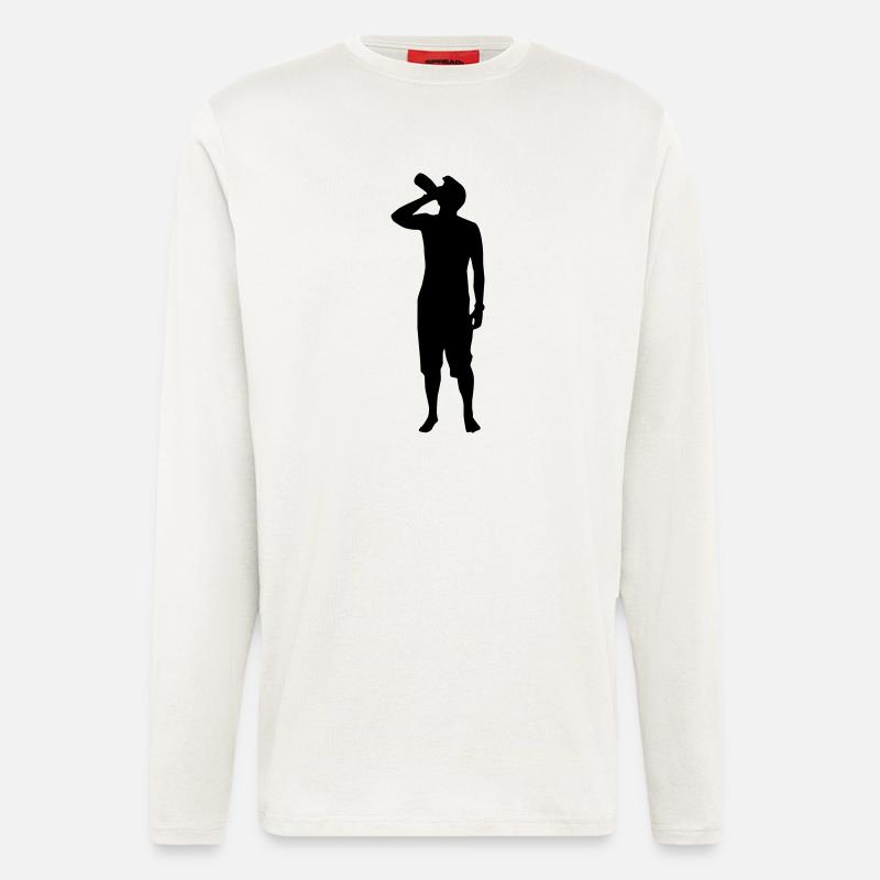 drinking man - Langarmshirt - made by SPREAD  - OFF WHITE