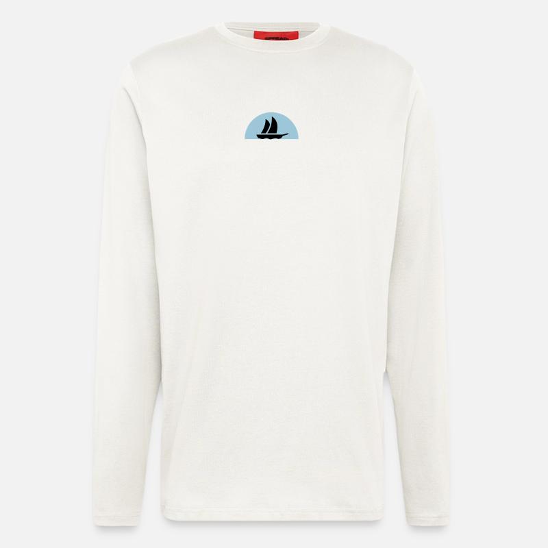 Segelboot / Sailboat (1c) - Langarmshirt - made by SPREAD  - OFF WHITE